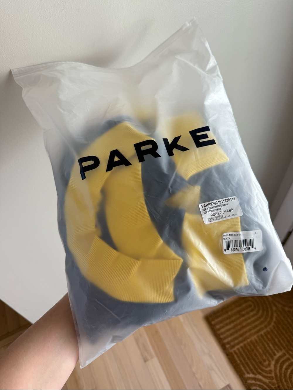 Parke Two Tone Varsity Mockneck Sweatshirt - Navy/Yellow - Size L/XL - Picture 12 of 12